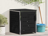 Wheelie Bin Storage Black 77.5 x 69 x 112.5 cm Stainless Steel 42028994