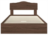 Storage Bed with Drawer Brown Oak 90 x 200 cm Engineered Wood 3413137