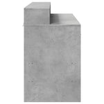 Desk with LED Lights Concrete Grey 120x55x91 cm Engineered Wood 3309414