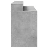 Desk with LED Lights Concrete Grey 120x55x91 cm Engineered Wood 3309414