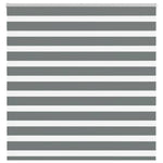 ZNTS Zebra Blind Dark Grey 140x100 cm Fabric Width 135.9 cm Polyester 4014113