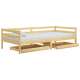 Day Bed Drawers 2 pcs Solid Pinewood 806970