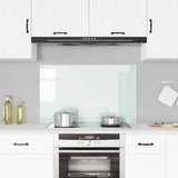 Kitchen Backsplash White 100 x 60 cm Tempered Glass 249462