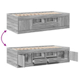 Daybed with Drawers without Mattress Grey Sonoma 90x190 cm Single 3280256