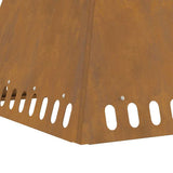 Fire Pit Brown 60 x 60 x 50 cm Weathering Steel 858925