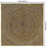 Area Rugs Black 120 x 120 cm Jute 42010741