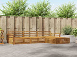 Outdoor Sofa Set Natural 254 x 162.5 x 73 cm Solid Acacia Wood 3373259