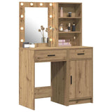 Dressing Table Set with Shelf 2 pcs Artisan Oak Engineered Wood 3334280