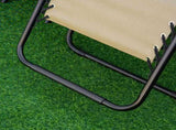 Folding Zero Gravity Chairs, 3 Pieces Adjustable Sun Lounger and Table Set with Cup Holder and T3398P314171