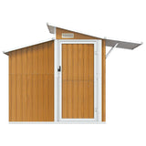 Garden Shed Brown 270x130x208.5 cm Galvanised Steel 316245