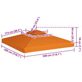 Gazebo Cover Canopy Replacement 310 g / m Orange 3 x 3 m 40877