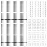 Embedded Fence Post 44 pcs Grey 160 cm Powder-Coated Steel 3335939