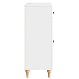 Sideboard High Gloss White 66 x 34.5 x 90 cm Engineered Wood 894179