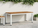 Garden Bench 80.5 x 35 x 45 cm Solid Acacia Wood Rectangular 901293