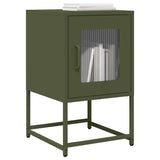 ZNTS Bedside Cabinet Olive Green 36x39x60.5 cm Cold-rolled Steel 853330