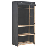 3-Tier Wardrobe Grey 79x40x170 cm Fabric 248187