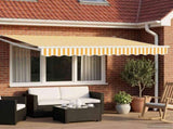 Electric Retractable Awning Yellow and White 3.5 x 2 m 3419894
