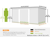 9ft x 4ft Metal Garden Shed, Outdoor Tool House with Foundation Kit, Ventilations and Double Doors, T3398P377666