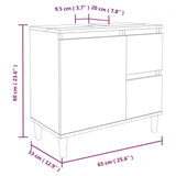 ZNTS 3 Piece Bathroom Cabinet Set Grey Sonoma Engineered Wood 3185541