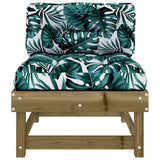 Middle Sofas with Cushions 2 pcs Impregnated Wood Pine 825463