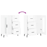 Sideboard High Gloss White 69.5x34x90 cm Engineered Wood 828062