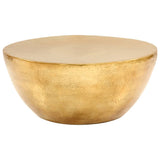 Coffee Table Hammered Aluminium 70x30 cm Brass 246508