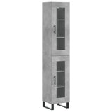 Highboard Concrete Grey 34.5x34x180 cm Engineered Wood 3199453