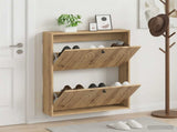 Wall-Mounted Shoe Cabinet ALKMAAR 71 x 17 x 86 cm Artisan Oak 896204