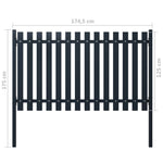 ZNTS Fence Panel Anthracite 174.5x125 cm Powder-coated Steel 146472