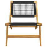 Garden Chair with Footrest Solid Wood Teak and Polyester 319155