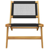 Garden Chair with Footrest Solid Wood Teak and Polyester 319155