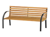 Wooden Garden Bench Park Bench 2 Seater Love Chair Outdoor Patio Porch Furniture w/ Sturdy Metal T3398P313596