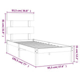 Bed Frame without Mattress 90x190 cm Single Solid Wood 3104638