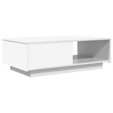 Coffee Table with Drawer White 95 x 55 x 31 cm Engineered Wood 8000180