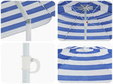 Garden Parasol 263 x 263 x 272 cm 170T Polyester Blue and White 4010669