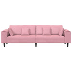 Velvet Sofa with Cushion Pink 209 cm Velvet 3335156
