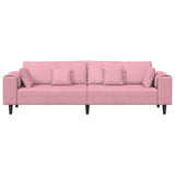 Velvet Sofa with Cushion Pink 209 cm Velvet 3335156