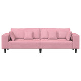 Sofa with Cushion Pink 250 x 77 x 76 cm Velvet 3335156