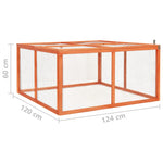 ZNTS Rabbit Hutch 124x120x60 cm Solid Firwood 170876