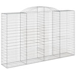 Arched Gabion Baskets 8 pcs 300x50x180/200 cm Galvanised Iron 3146779