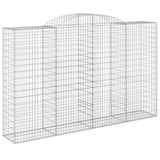 Arched Gabion Baskets 8 pcs 300x50x180/200 cm Galvanised Iron 3146779