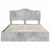 Storage Bed Concrete Grey 150 x 200 cm Engineered Wood 3413495