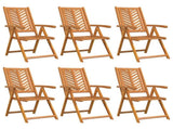 Garden Chair 6 pcs Brown 57 x 72 x 109 cm Solid Acacia Wood 3154135