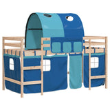 Kids' Loft Bed with Tunnel without Mattress Blue 90x190cm 3207001