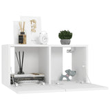 5 Piece TV Cabinet Set White Engineered Wood 3078653