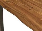 90 x 90 x 75 cm Solid Acacia Wood Natural and Coffee Square 937540