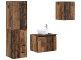 Bathroom Furniture Set 3 pcs Old Wood 33 x 34.5 x 160 cm 3406071
