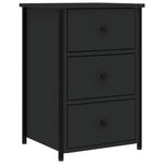 ZNTS Bedside Cabinet Black 40x36x60 cm Engineered Wood 825993