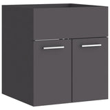 ZNTS Sink Cabinet with Built-in Basin Grey Engineered Wood 3070813