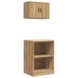 ZNTS Garage Cabinets 2 pcs Artisan Oak Engineered Wood 3328286